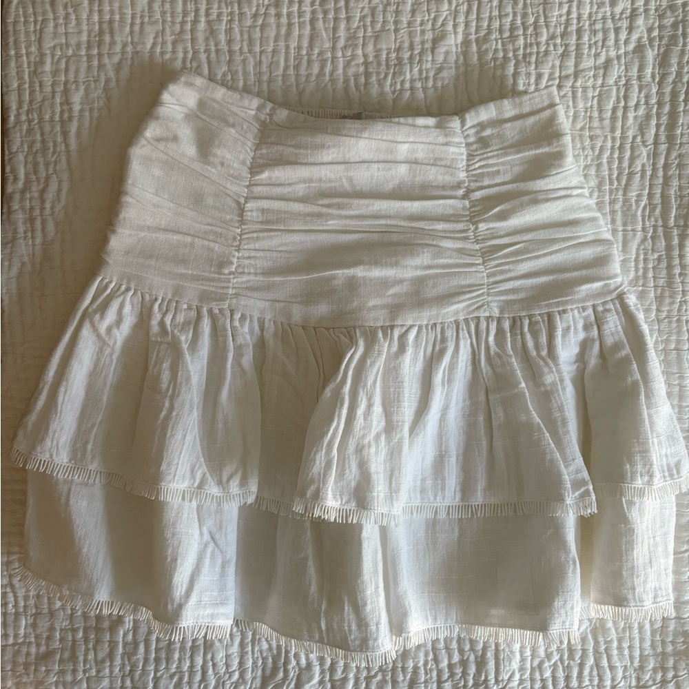 White Tiered Skirt